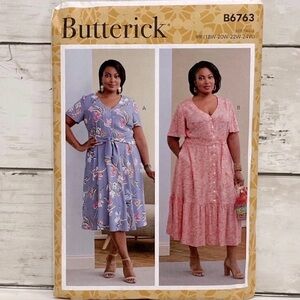 ⭐️5 for $28⭐️ NEW Butterick B6763 Sewing Patterns PLUS SIZE UNCUT